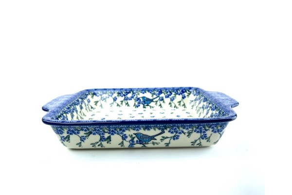 A39 Bunzlau rechte ovenschaal met handvaten 1935X Rechthoekige schalen met oor